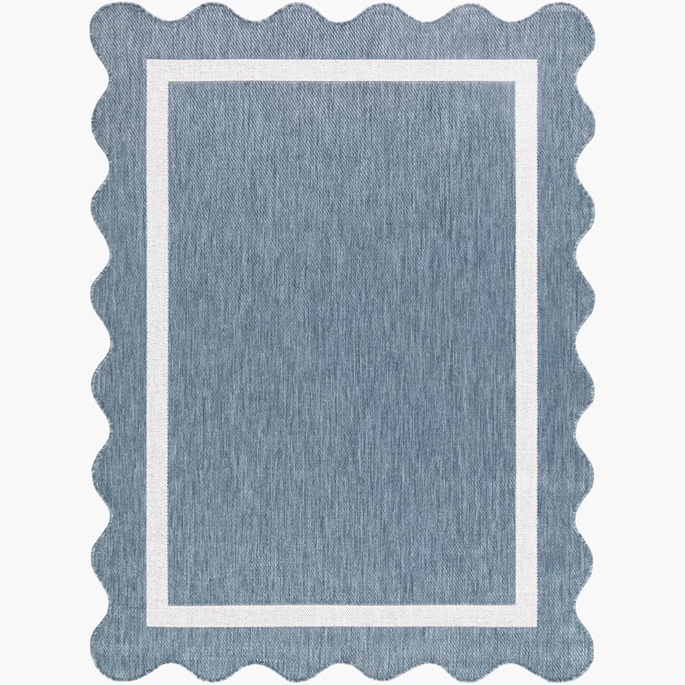 Miami Beach Blue Outdoor Rug by Livabliss