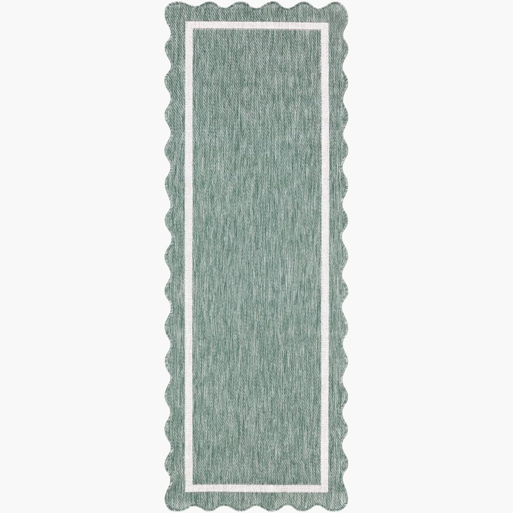 Miami Beach Medium Green Outdoor Rug by Livabliss - Image 4