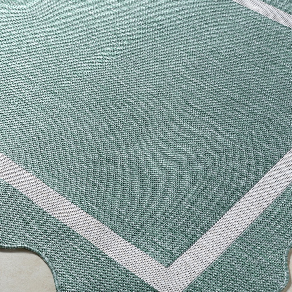 Miami Beach Medium Green Outdoor Rug by Livabliss - Image 2