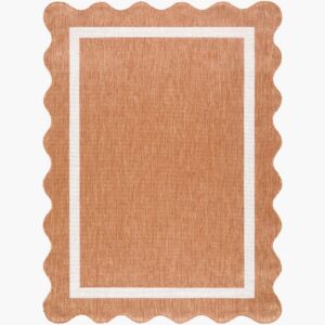 Miami Beach Rust Outdoor Rug by Livabliss