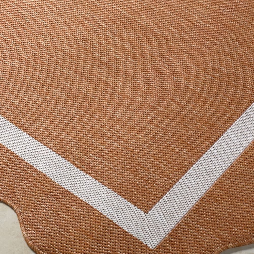 Miami Beach Rust Outdoor Rug by Livabliss - Image 2