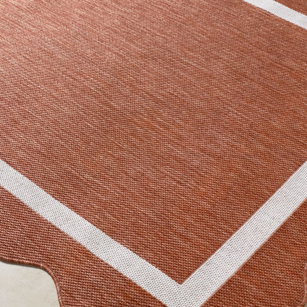 Miami Beach Rust Outdoor Rug by Livabliss - Image 2