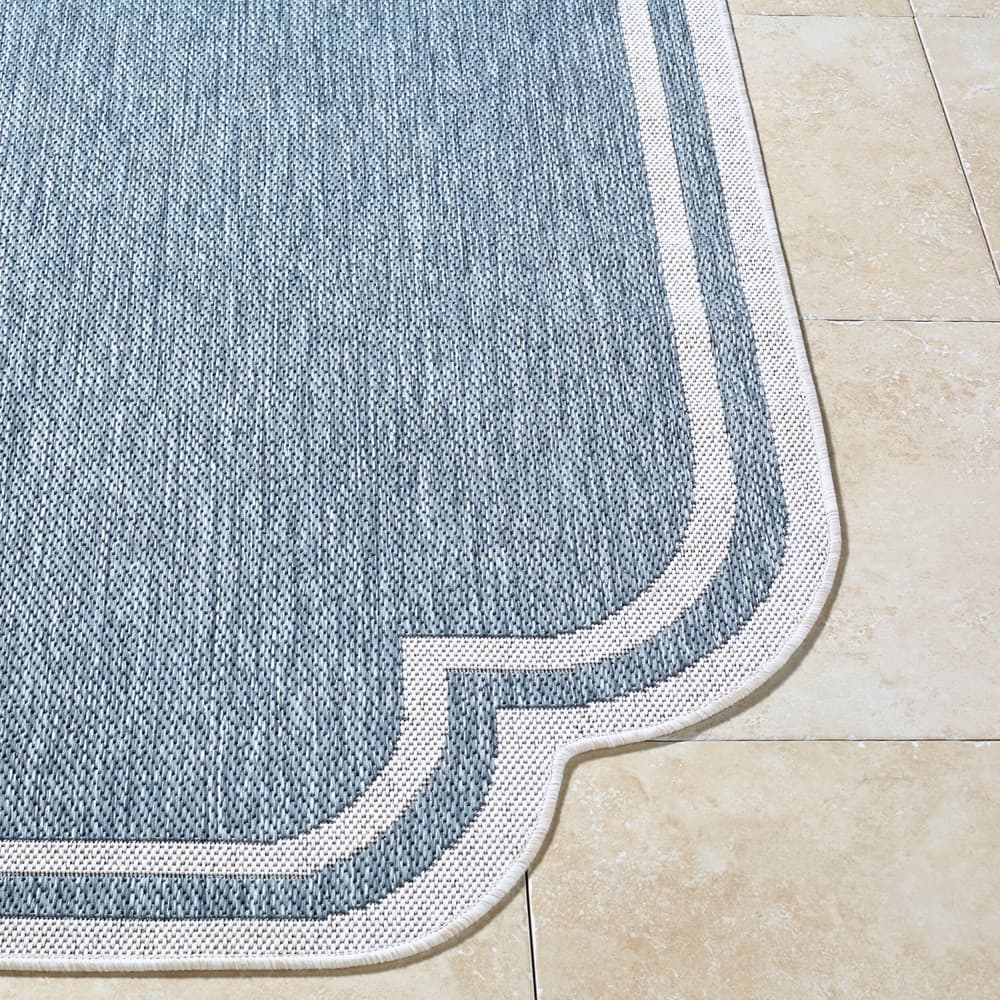 Miami Beach Blue Outdoor Rug by Livabliss - Image 3