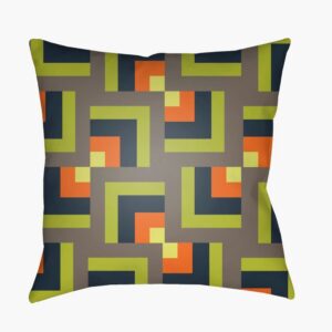 Moderne Olive Outdoor Pillow by Livabliss