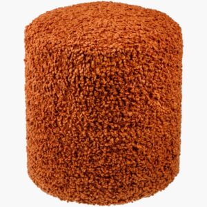 Mohave Burnt Sienna Polyester Pouf by Livabliss