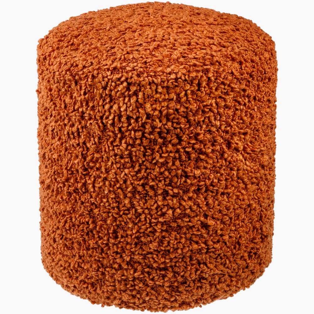 Mohave Burnt Sienna Polyester Pouf by Livabliss