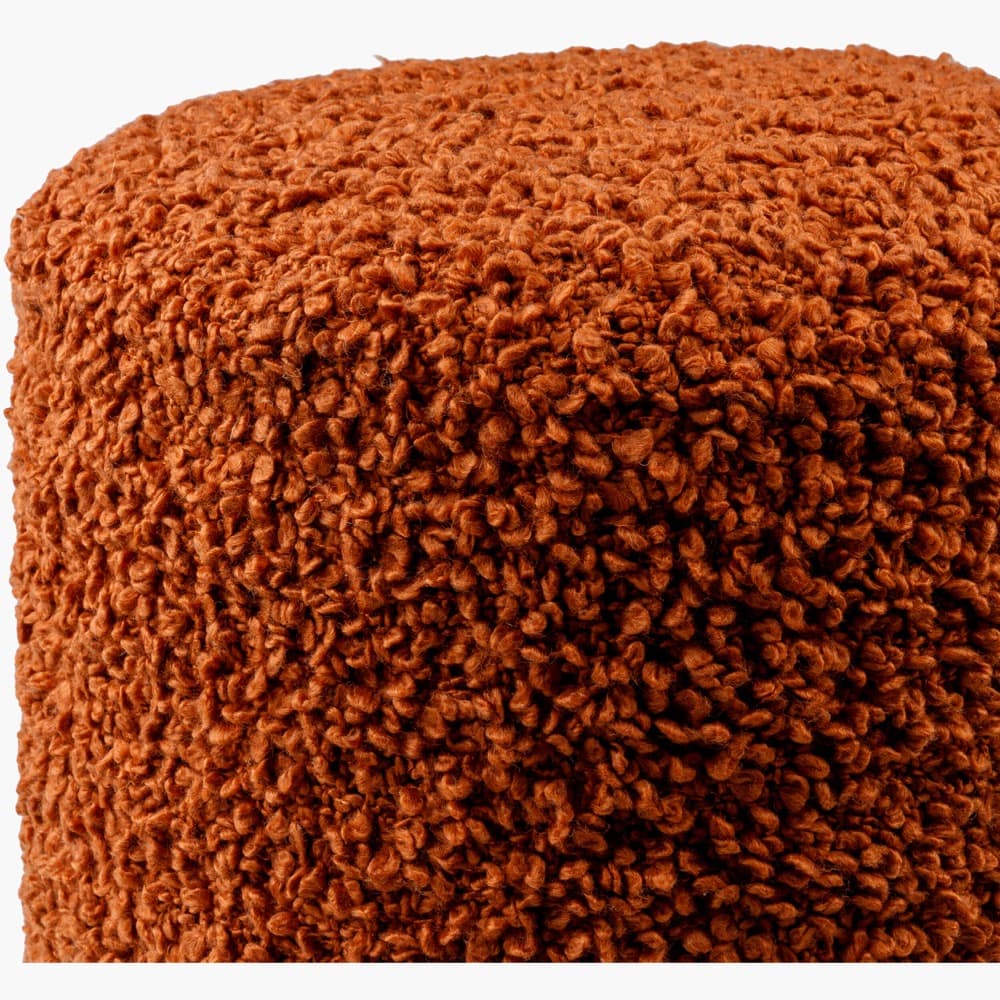 Mohave Burnt Sienna Polyester Pouf by Livabliss - Image 2