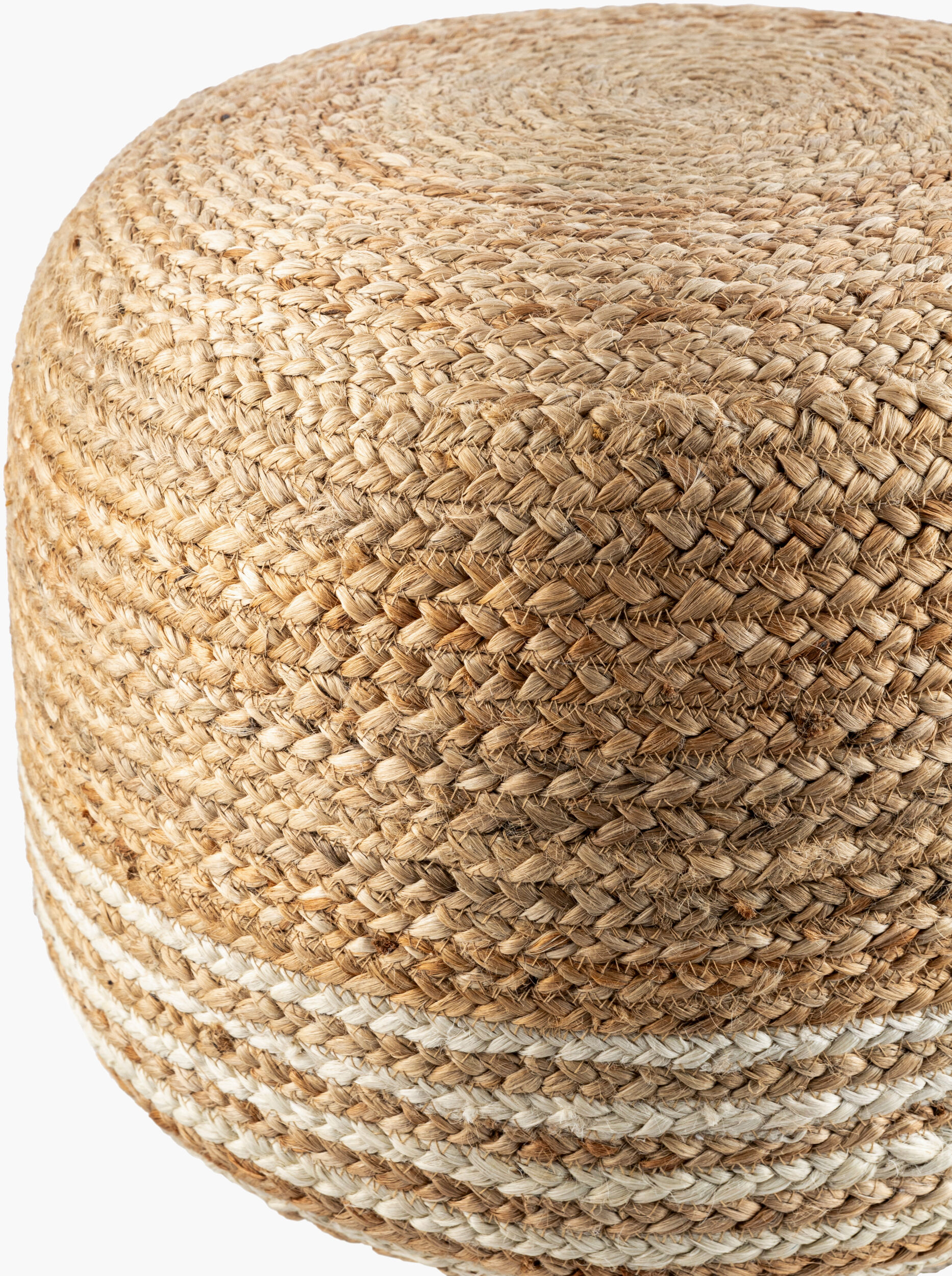 Minsk Beige Jute Pouf by Livabliss - Image 2