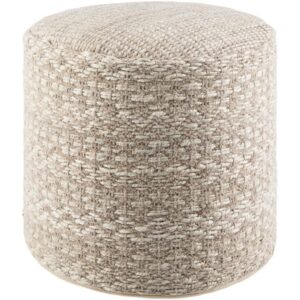 Okapa Beige Jute Pouf by Livabliss