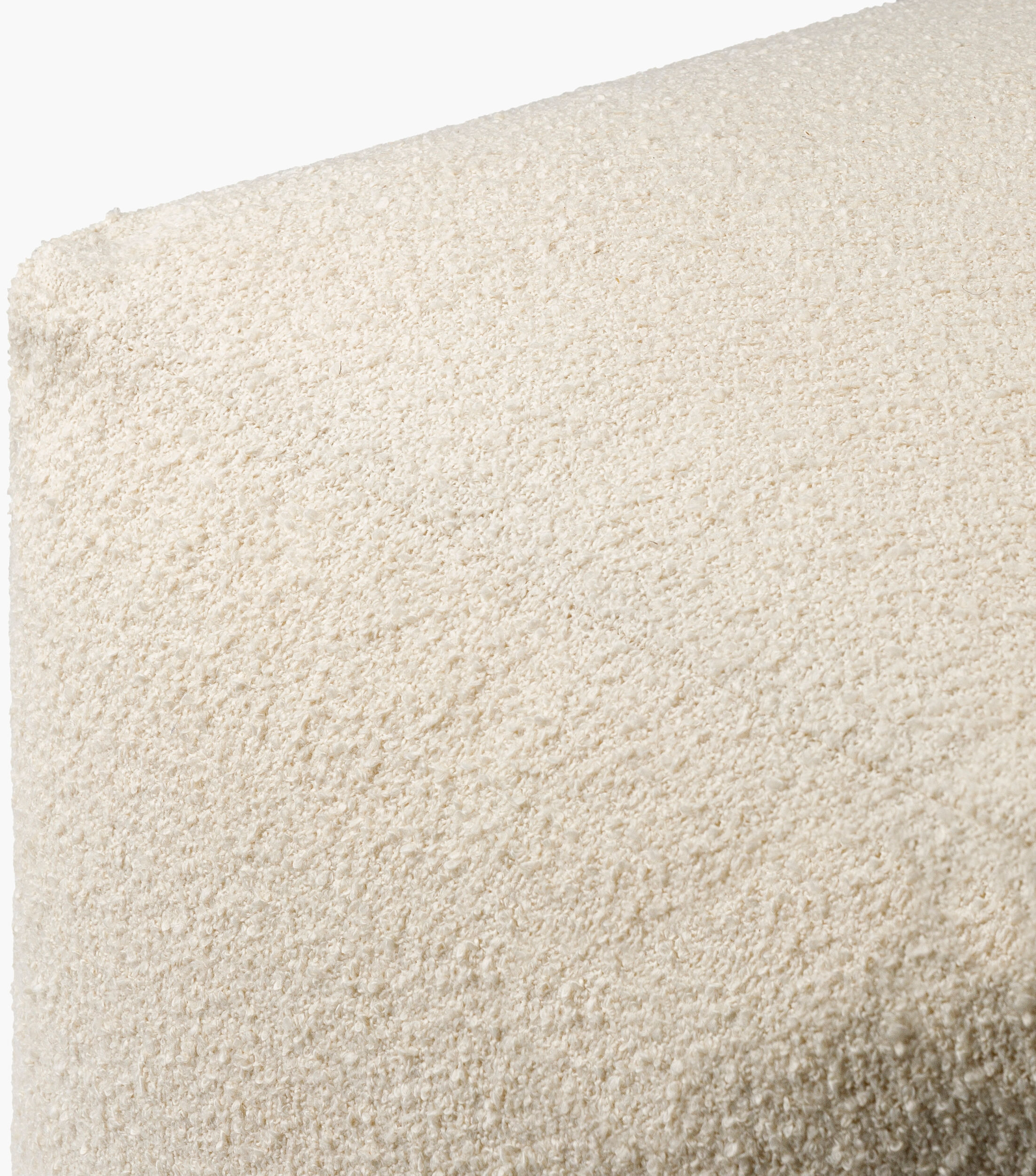 Oskar Ivory Polyester Pouf by Livabliss - Image 2