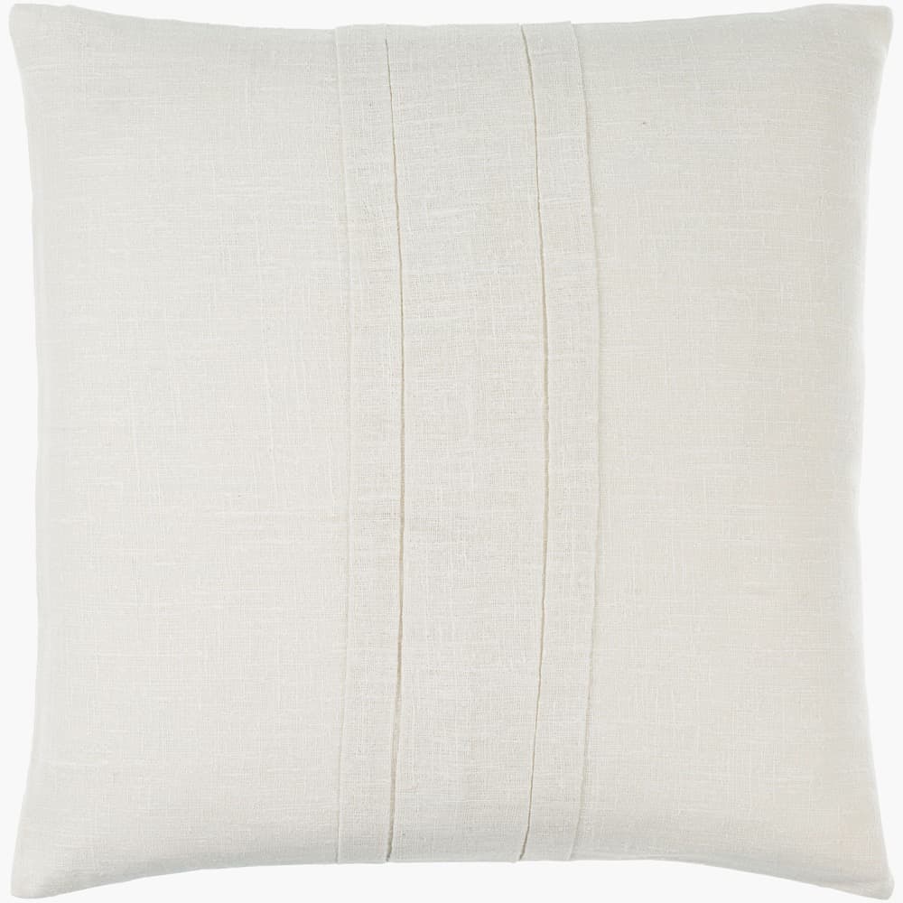 Pleated Cotton Ivory Pillow by Livabliss