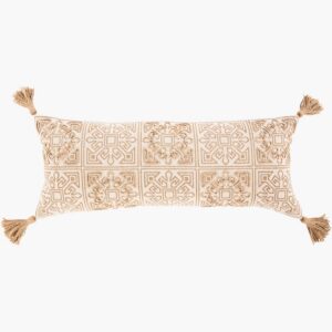Parisa Beige Pillow by Livabliss