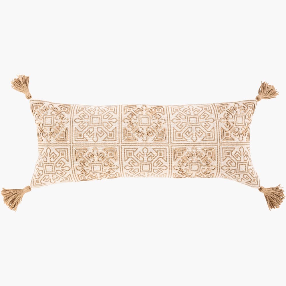 Parisa Beige Pillow by Livabliss