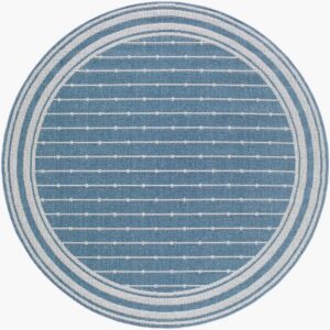 Pismo Beach Blue Outdoor Rug by Livabliss
