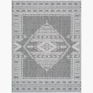 Pismo Beach Medium Gray Outdoor Rug by Livabliss
