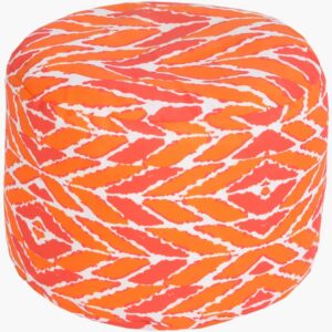 Rain Dusty Coral Indoor/Outdoor Pouf by Livabliss
