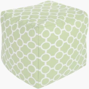 Rain Pale Blue Indoor/Outdoor Pouf by Livabliss
