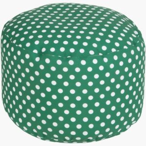 Rain Emerald Indoor/Outdoor Pouf by Livabliss
