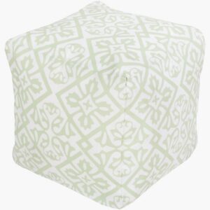 Rain Seafoam Indoor/Outdoor Pouf by Livabliss