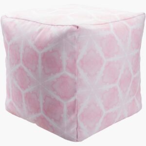 Agua Blush Pink Indoor/Outdoor Pouf by Livabliss