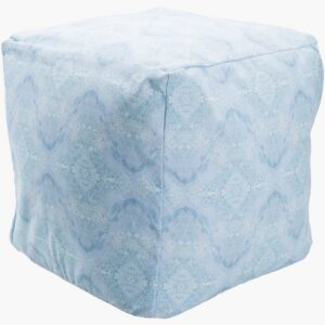 Agua Sky Blue Indoor/Outdoor Pouf by Livabliss
