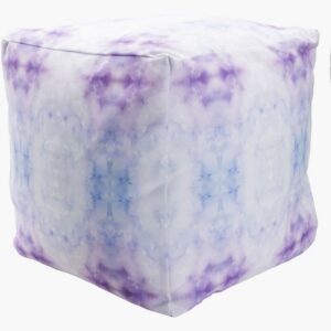 Agua Lavender Indoor/Outdoor Pouf by Livabliss