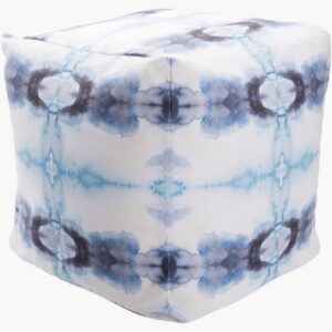 Agua Indigo Indoor/Outdoor Pouf by Livabliss