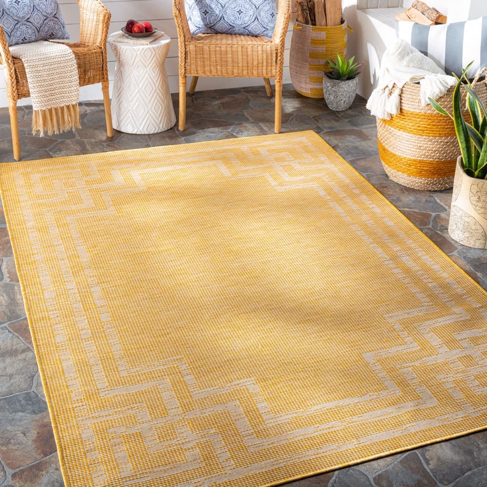 Pasadena Orange Outdoor Rug by Livabliss - Image 2