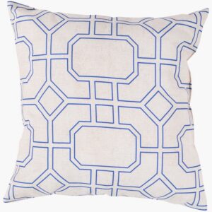 Rain Dark Blue Outdoor Pillow by Livabliss