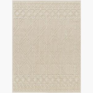 Rockport Ivory  Outdoor Rug by Livabliss