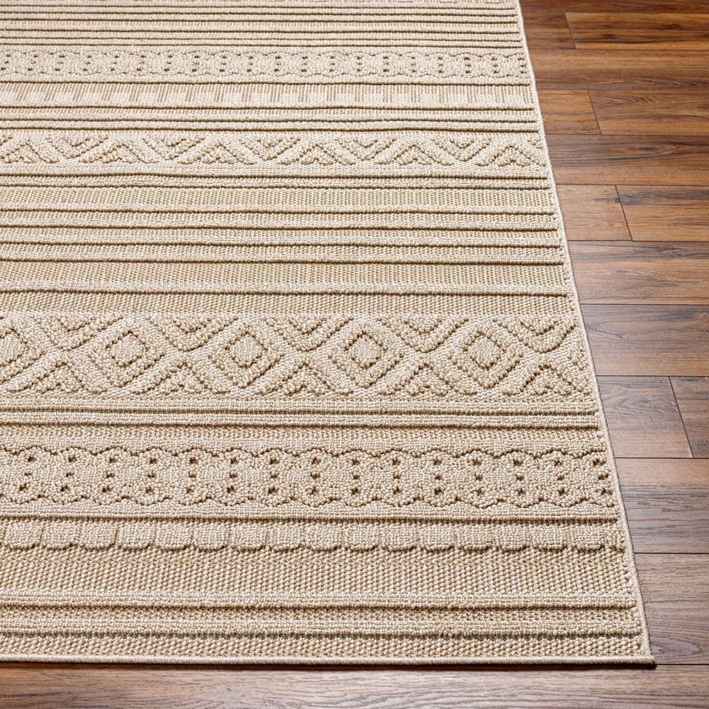 Rockport Ivory Outdoor Rug by Livabliss - Image 3