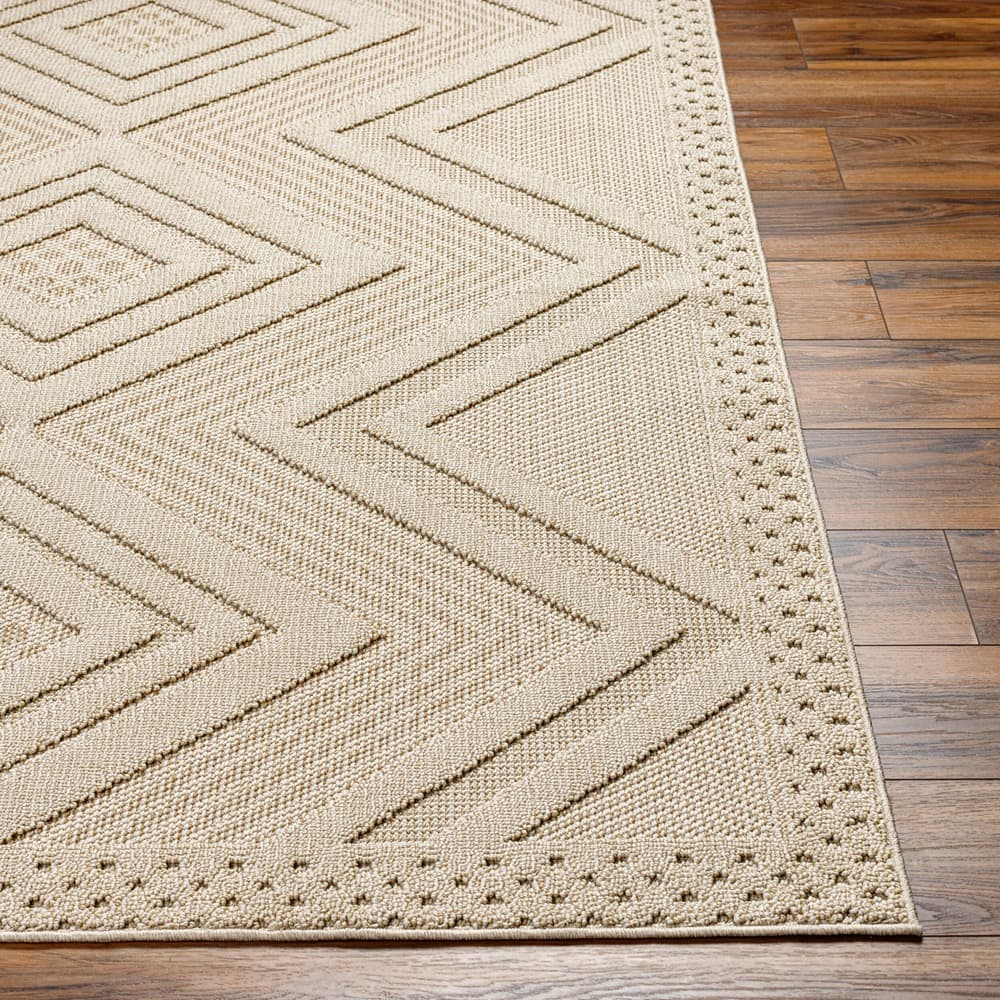 Rockport Ivory Outdoor Rug by Livabliss - Image 3