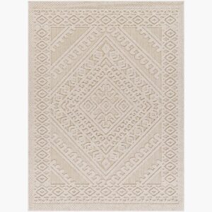 Rockport Ivory  Outdoor Rug by Livabliss