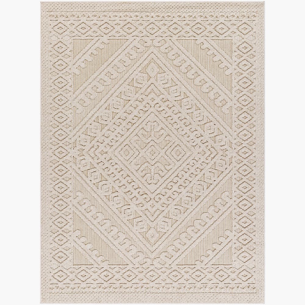 Rockport Ivory Outdoor Rug by Livabliss