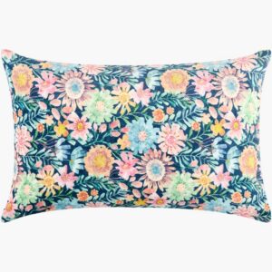 Spring Bouquet Navy Pillow by Livabliss