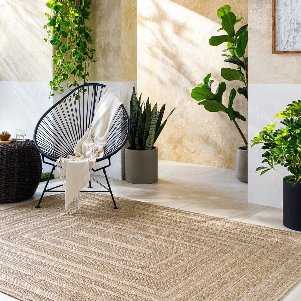Sandra Beige Outdoor Rug by Livabliss - Image 2