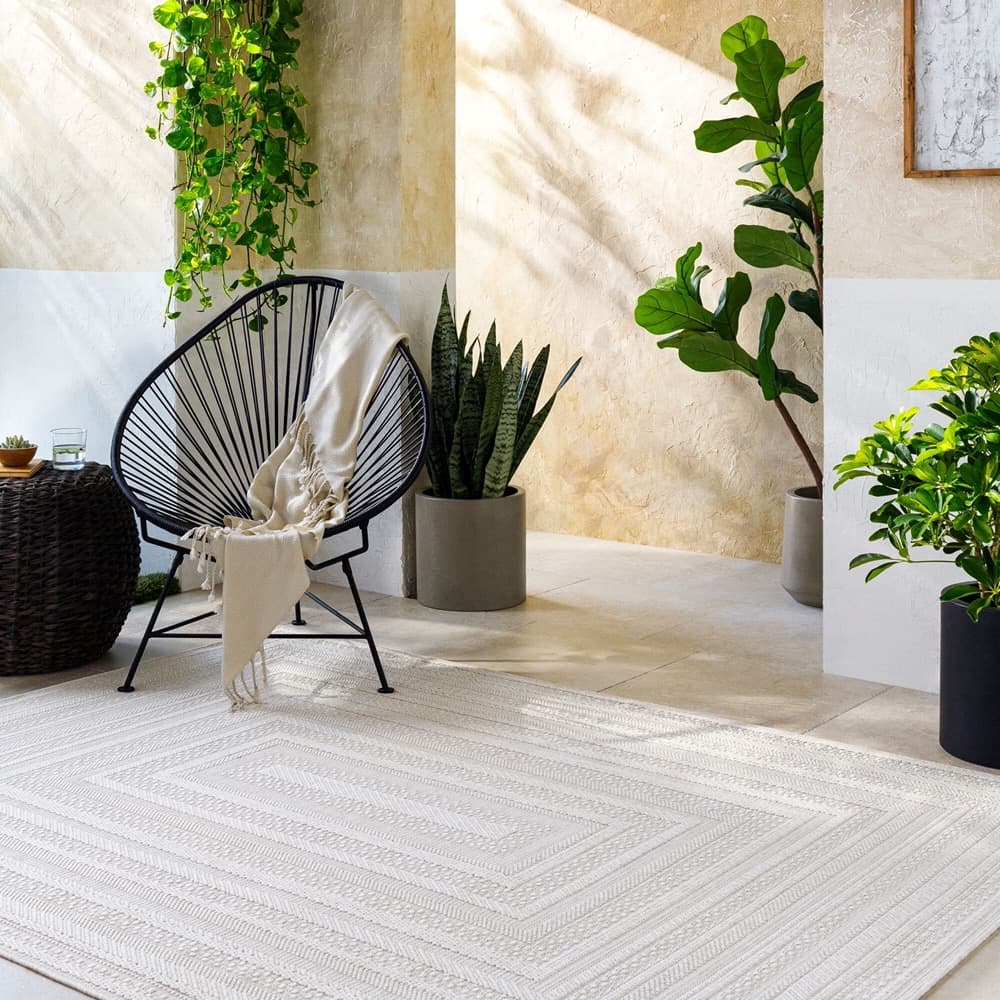 Sandra Beige Outdoor Rug by Livabliss - Image 2