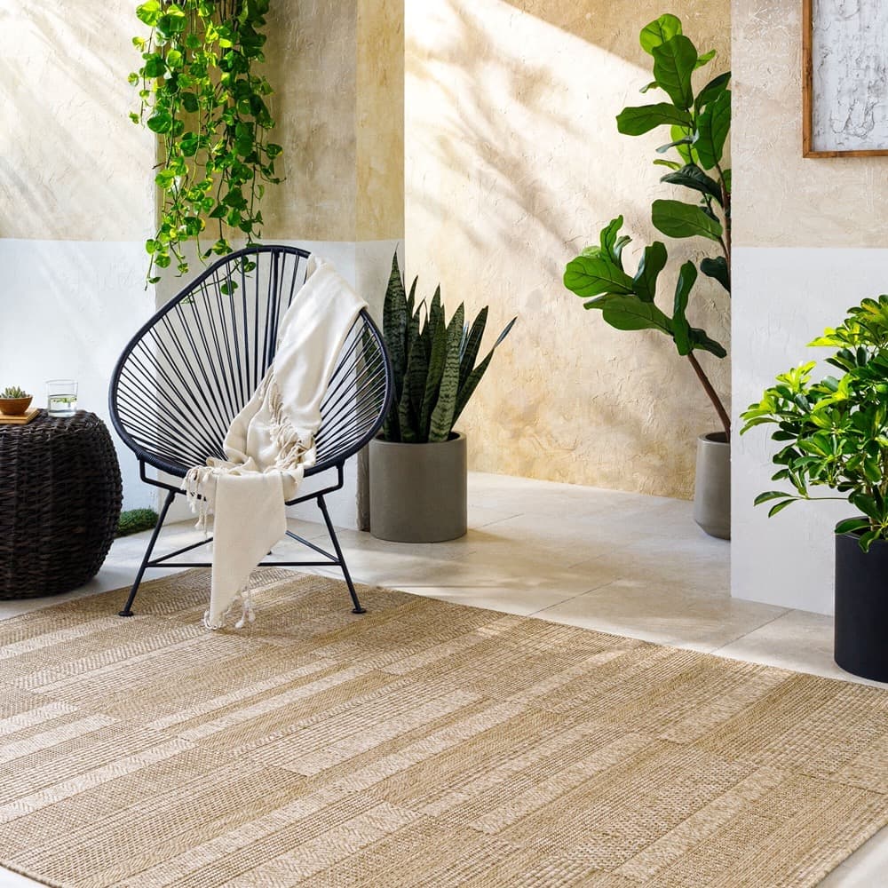 Sandra Beige Outdoor Rug by Livabliss - Image 2
