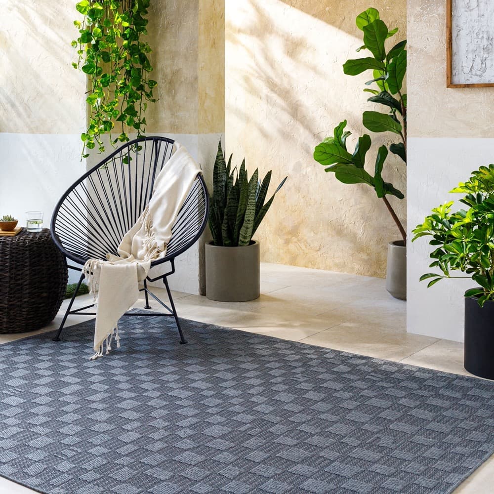 Sandra Charcoal Outdoor Rug by Livabliss - Image 2