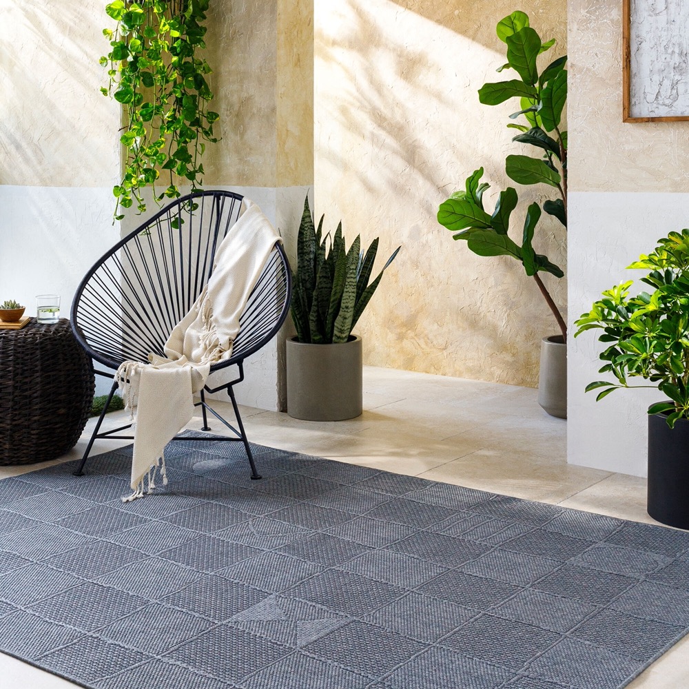 Sandra Charcoal Outdoor Rug by Livabliss - Image 2