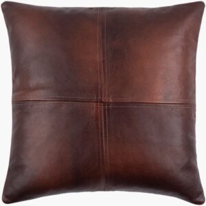 Sheffield Dark Brown Pillow by Livabliss