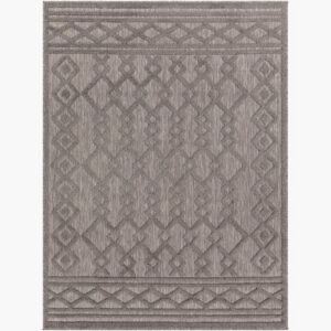 San Diego Gray Outdoor Rug by Livabliss