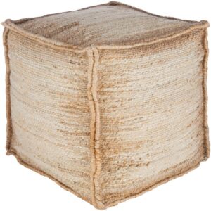 Sonali Ivory Jute Pouf by Livabliss