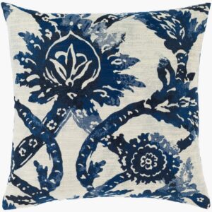 Sanya Bay Navy Pillow by Livabliss