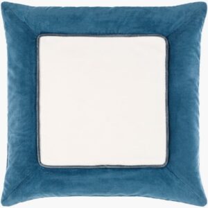 Squared Denim Blue Pillow by Livabliss