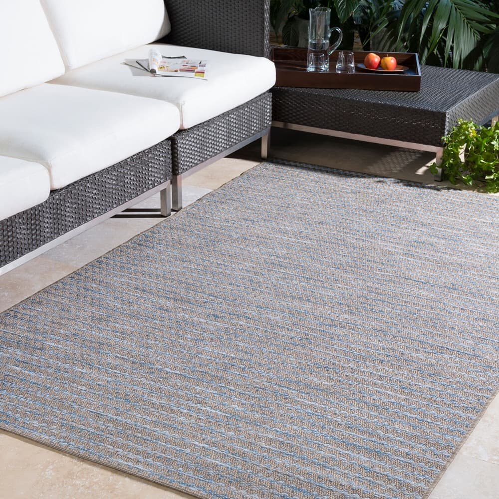 Santa Cruz Blue Outdoor Rug by Livabliss - Image 2