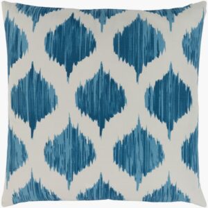Ogee Blue Pillow by Livabliss