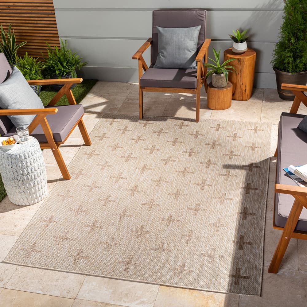 Tuareg Tan Outdoor Rug by Livabliss - Image 2
