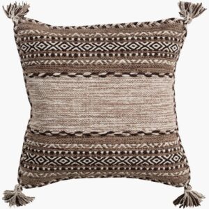 Trenza Brown Pillow by Livabliss