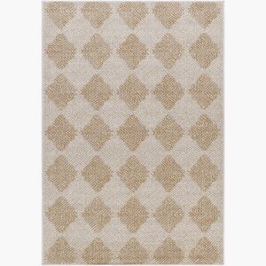 Kaya Ivory  Outdoor Rug by Livabliss